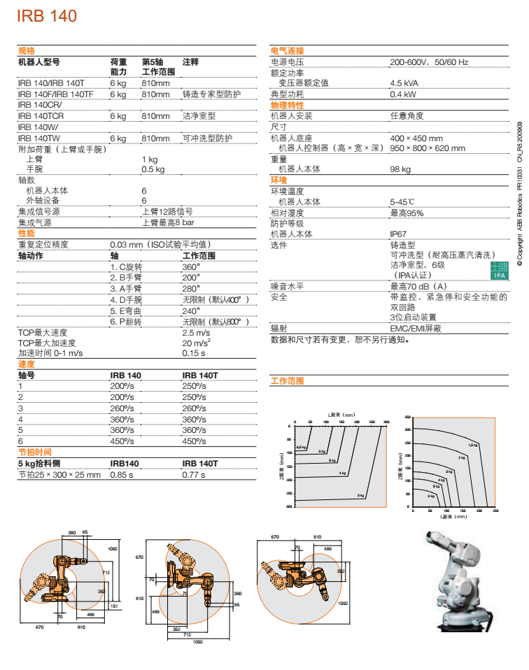 ABB IRB140 机器人资料