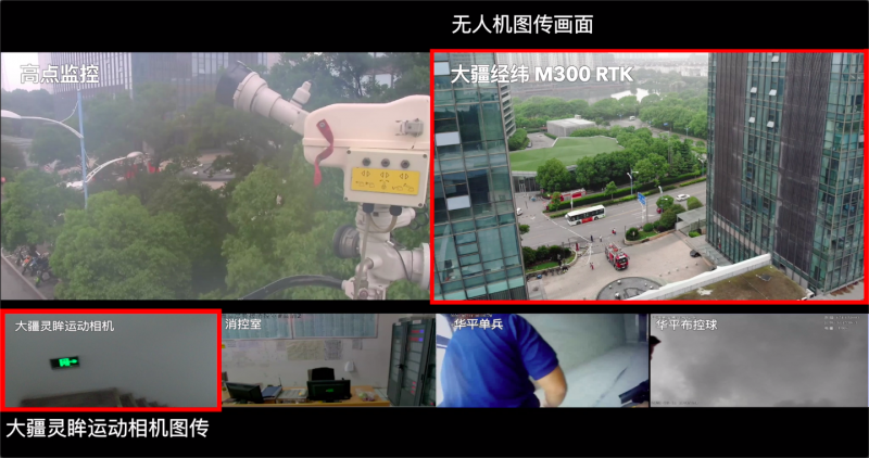 大疆的无人机和运动相机回传画面至华平应急指挥系统平台