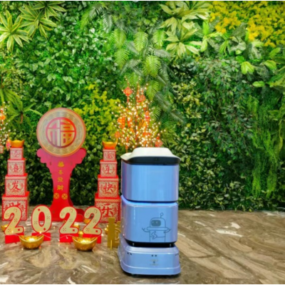 智能客房送物机器人  酒店配送 四格大容量 自主避障 运行稳定图3
